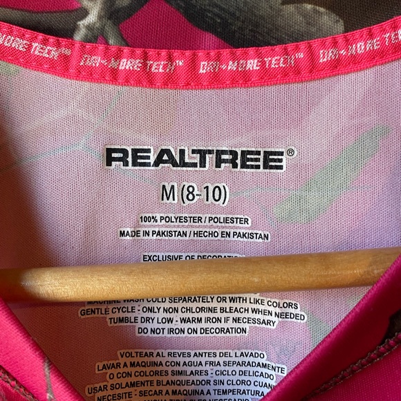 Pink Realtree Camo Brown Long Sleeve Dri More Tech Layer - Picture 4 of 7